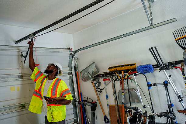 Professional Garage Door Panel Replacement technician working in Delaware County County, OH